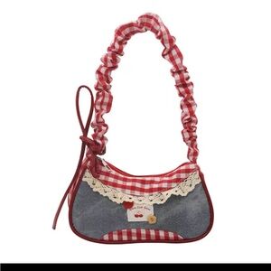 Stylish Red and Gray Women's Bag